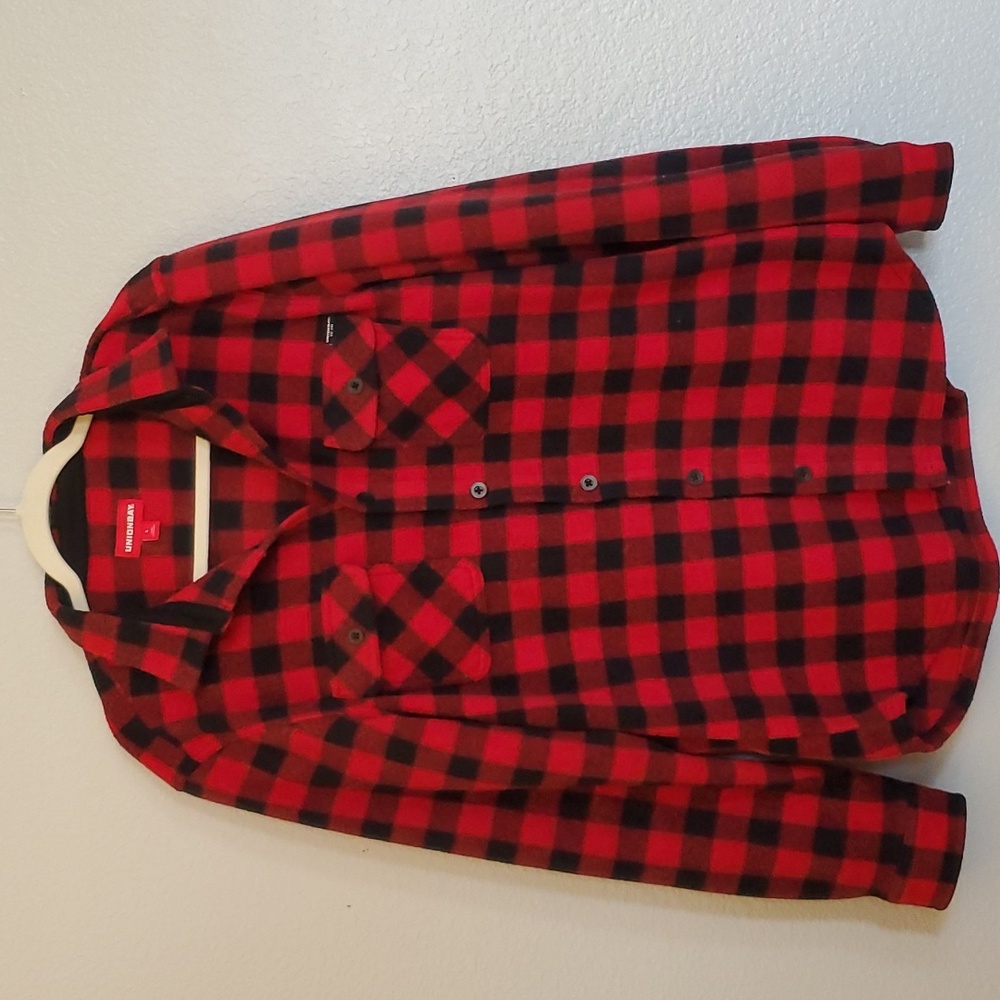 UNION BAY Men's microfleece button down checkered flannel
